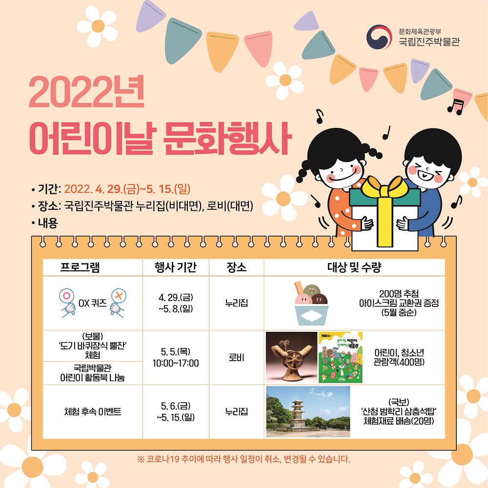 국립진주박물관 2022년 어린이날 맞아 문화행사 열어 이미지